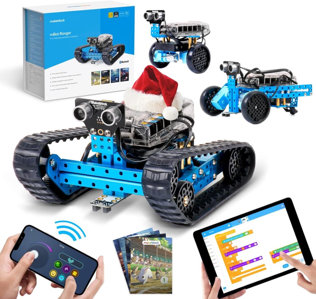 Makeblock mBot Ranger 3 in 1 Robot Kit with Coding Box, Robotics Coding Kit for Kids to Learn Scratch & Arduino Programming, STEM Educational Building Toys Gift for Kids Ages 10+